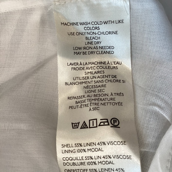 Maeve Tiered Linen Asymmetrical Wrap Dress Anthropologie - Picture 15 of 15